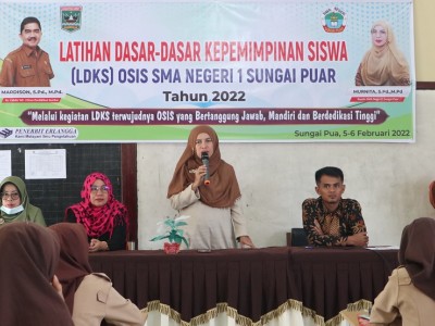 Pembukaan LDKS oleh Kepala SMAN 1 Sungai Puar tanggal 5 Februari 2022.