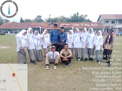 Peserta Upacara Hari Kemerdekaan, SMA Negeri 1 Sungai Pua 2024 